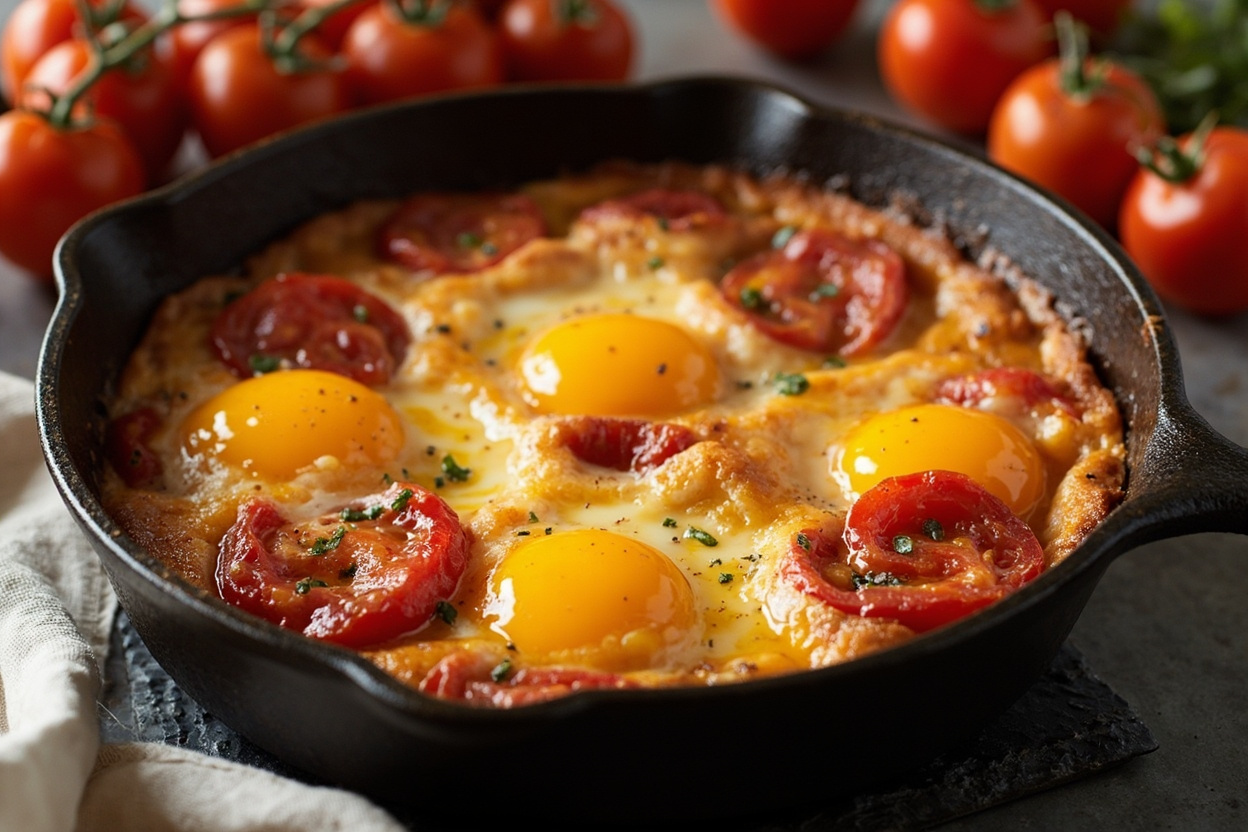 Savory Tomato and Egg Bake