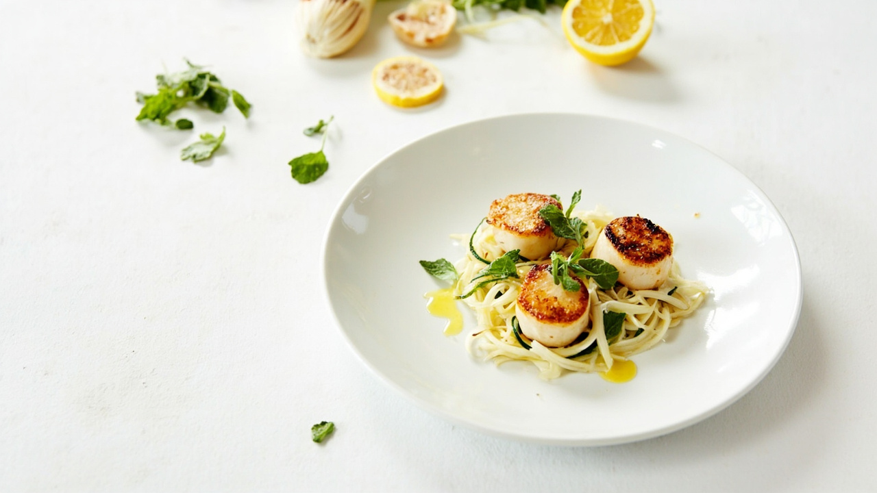 Seared Scallop and Fennel Bites with Lemon Oil and Mint