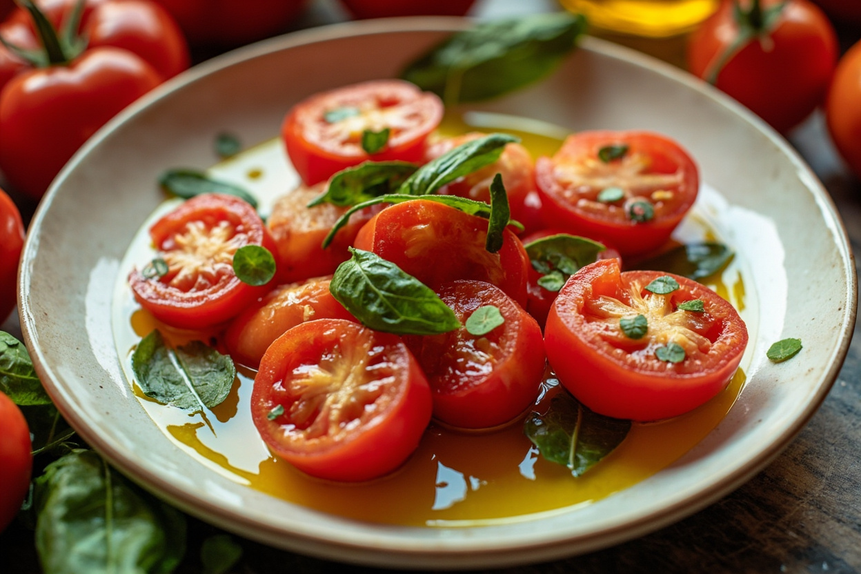 Sensory Tomato and Olive Oil Salad