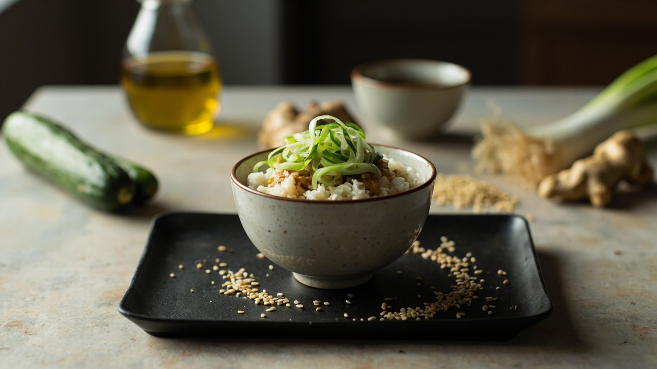 Sesame Cucumber Rice Bowl