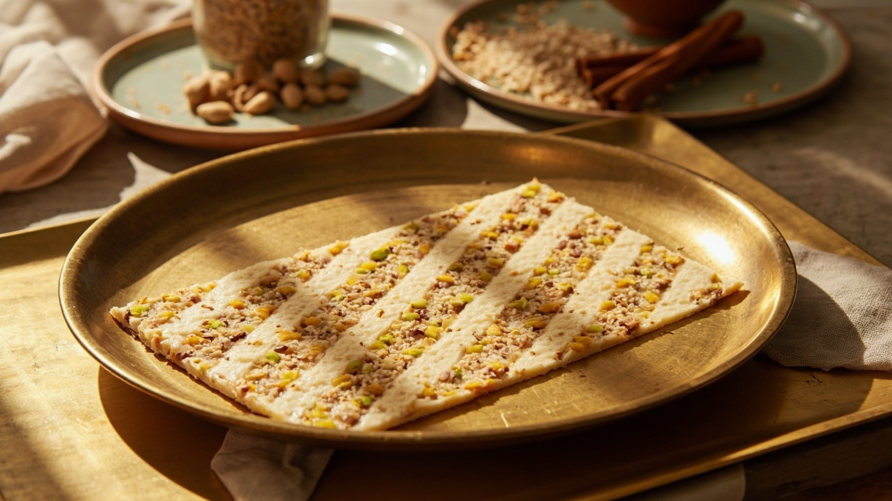 Sesame Tahini Halva with Cinnamon