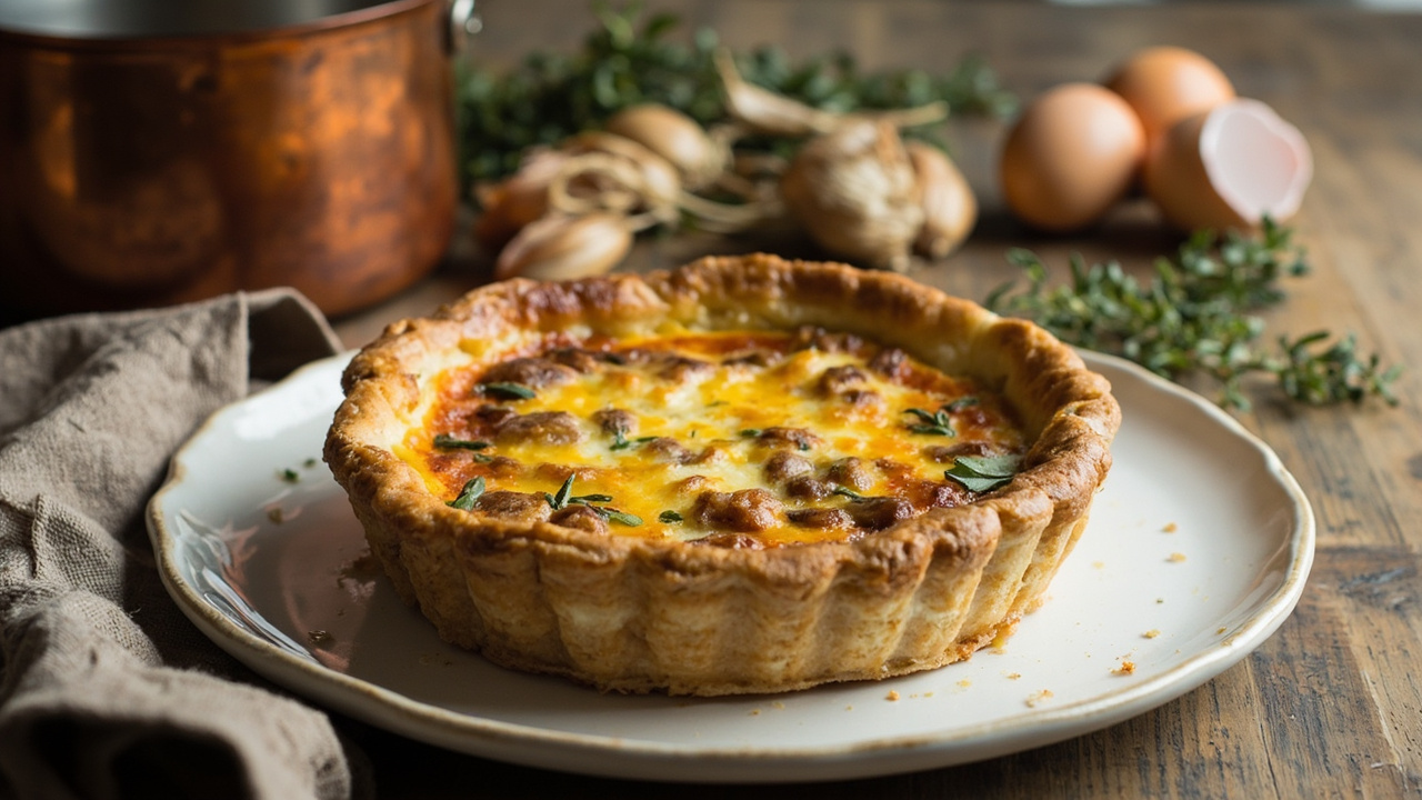 Shallot and Thyme Quiche with Butter Crust