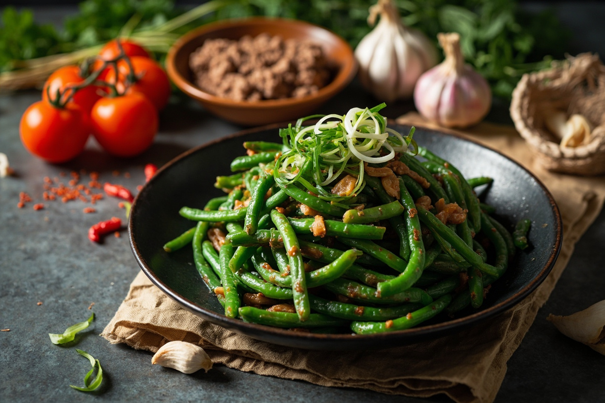 Sichuan Dry-Fried Green Beans
