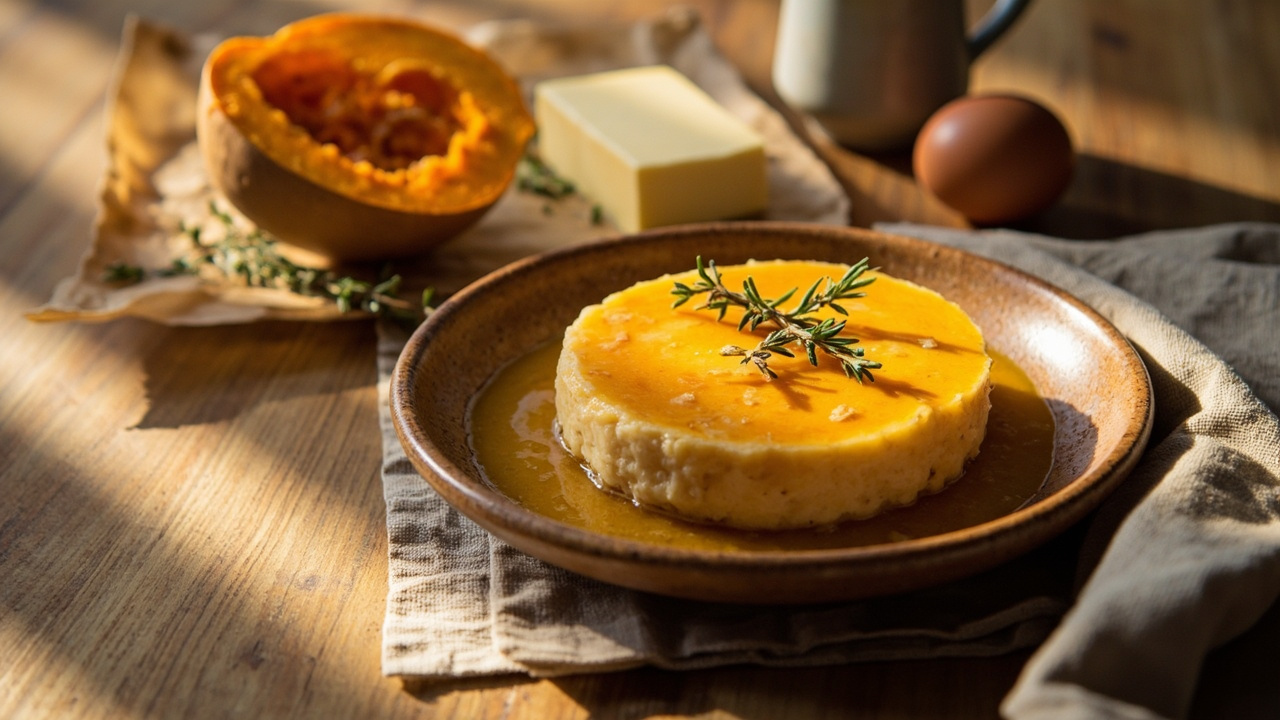 Slow-Roasted Butternut Squash Custard with Brown Butter and Fresh Thyme