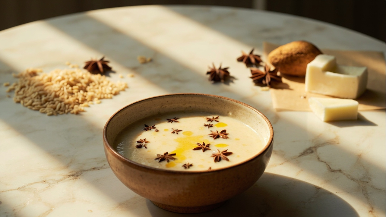 Slow‑Simmered Coconut Buckwheat Rice Pudding with Star Anise
