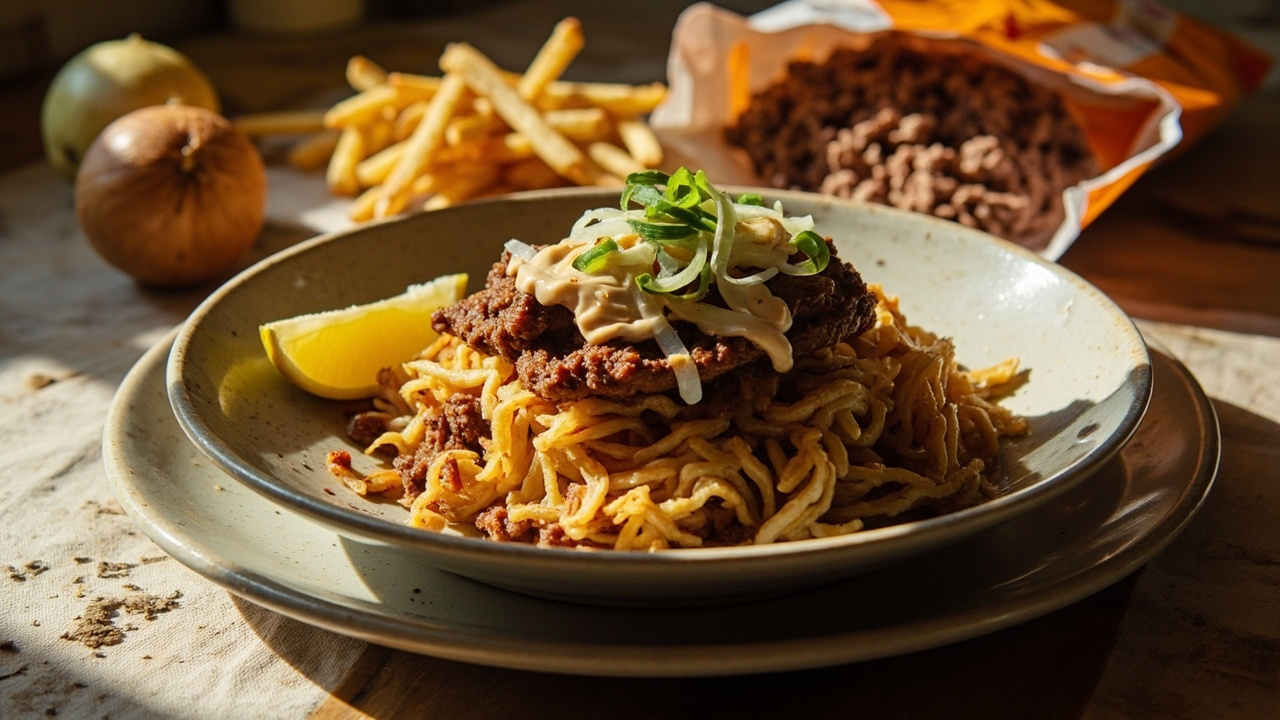 Smashed Beef and Chip Hash Bowl
