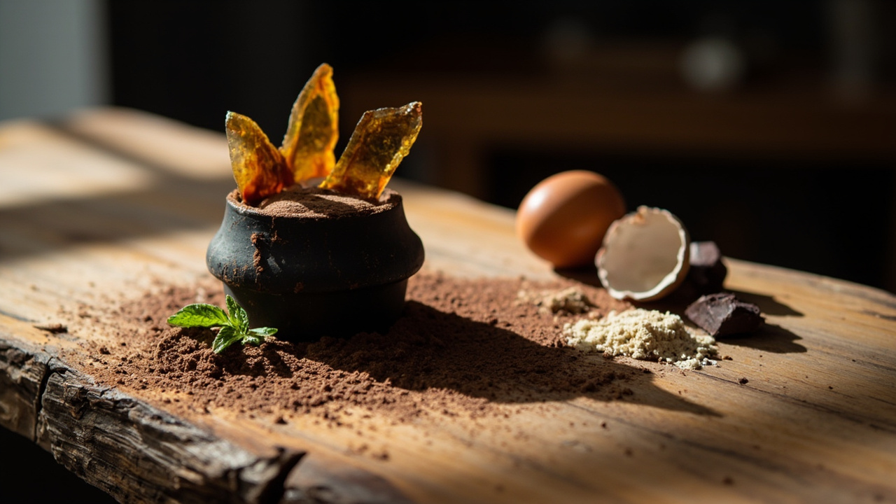 Smashed Entremet with Smoked Espresso and Salted Caramel Shards