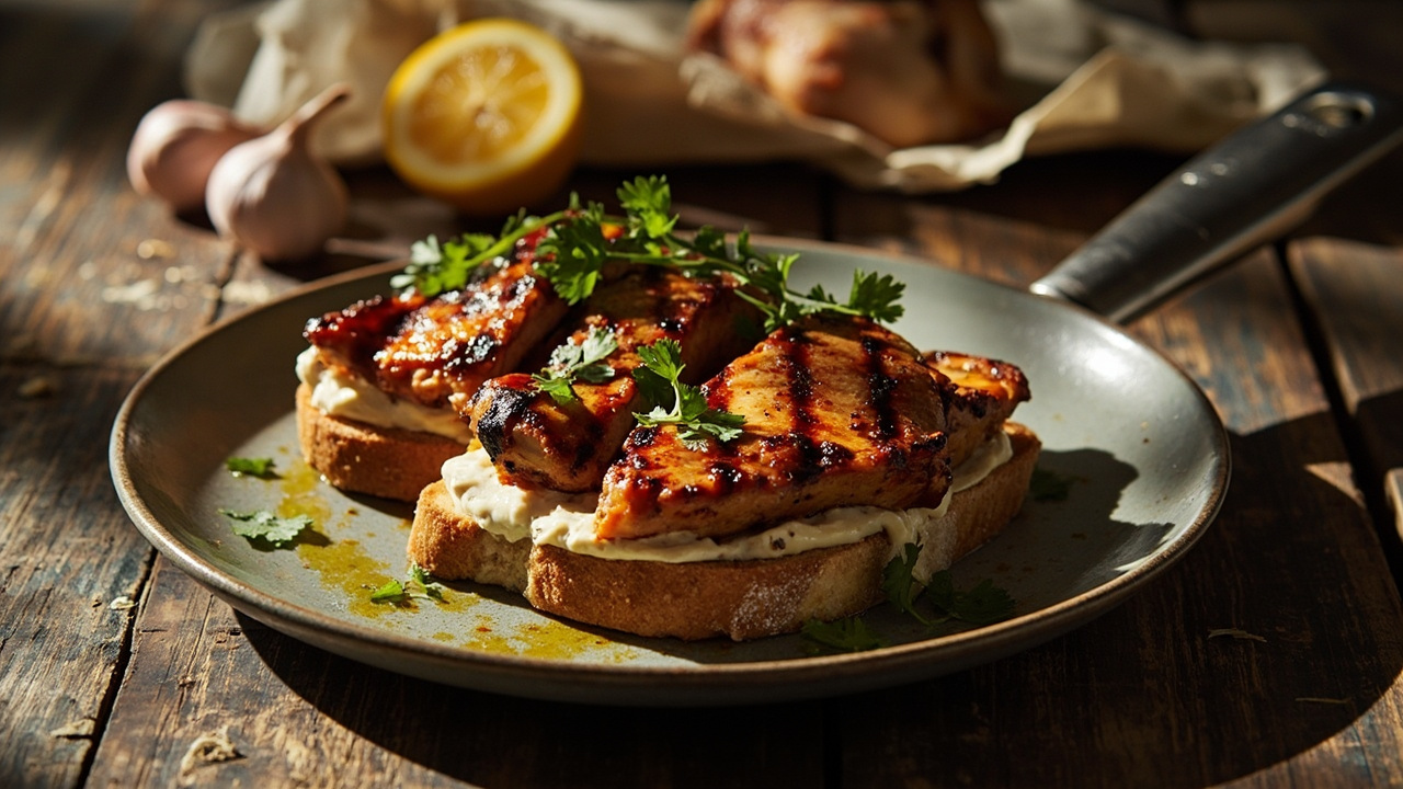 Smoked Paprika Chicken Tikka on Yogurt Toast