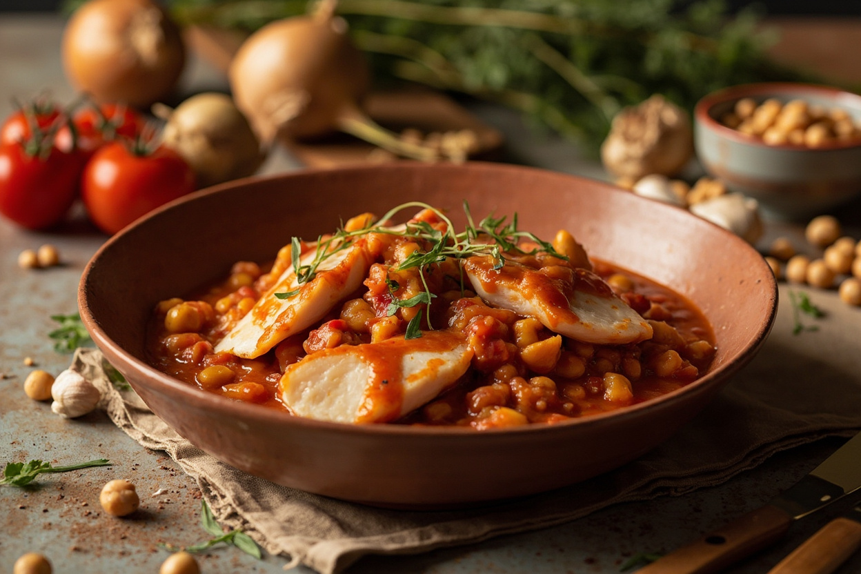 Smoked-Paprika Cod and Chickpea Simmer