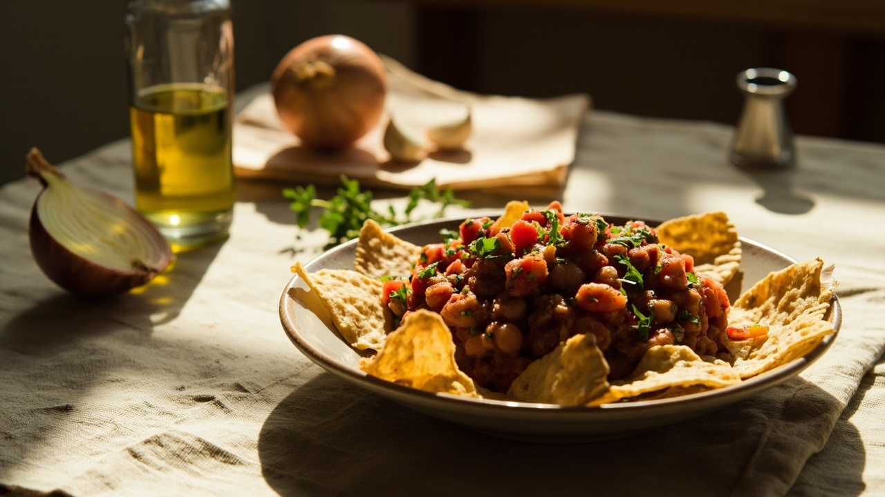 Smoked Paprika Pinto Bean Smash on Chip Crackers