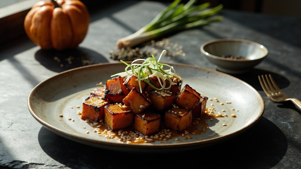 Smoked Pumpkin with Rice-Vinegar Glaze
