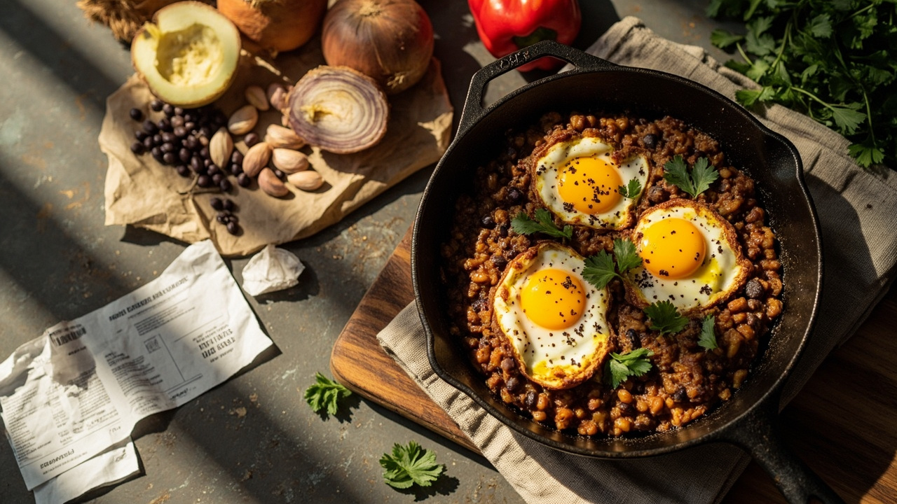 Smoky Black Bean Egg Skillet