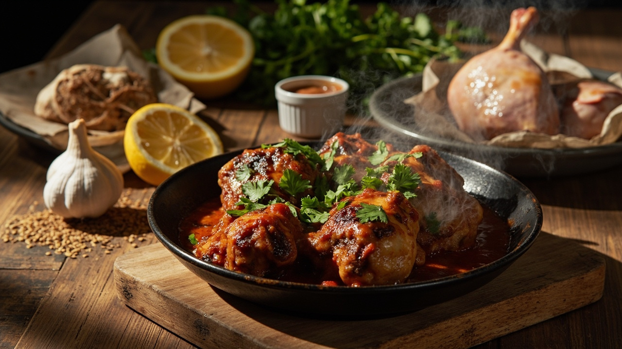 Smoky Chicken Thighs, Yogurt and Cumin Charcoal Grill