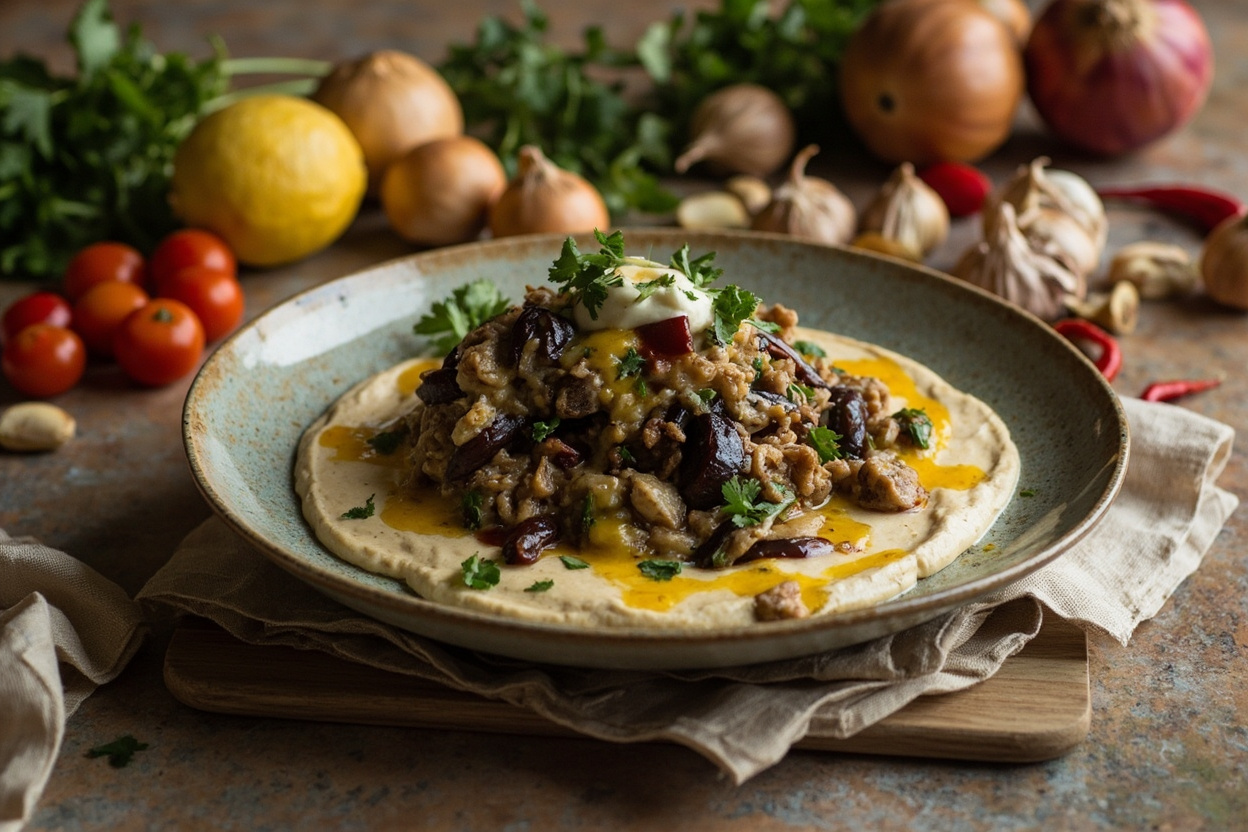 Smoky Eggplant Mutabbal with Tahini