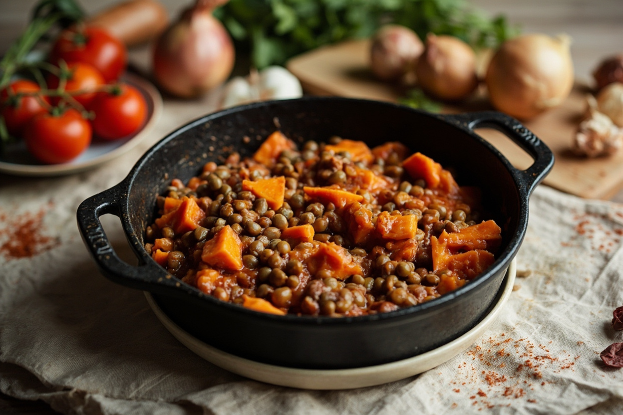 Smoky Lentil and Sweet Potato Pot