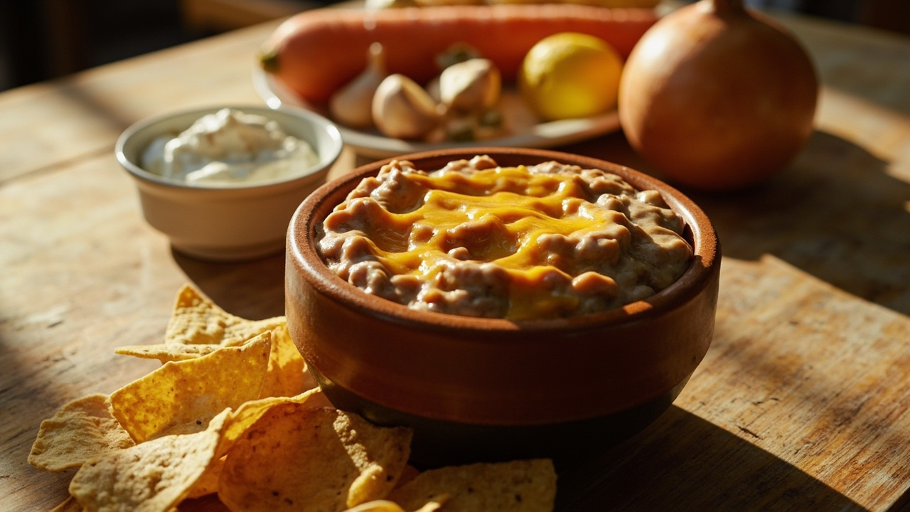 Smoky Pinto Bean & Cheddar Dip with Hidden Carrot