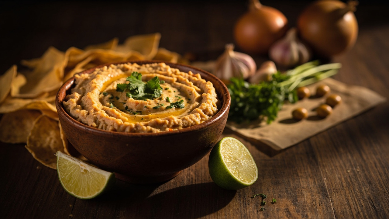 Smoky Pinto Bean Dip with Anchovy and Lime