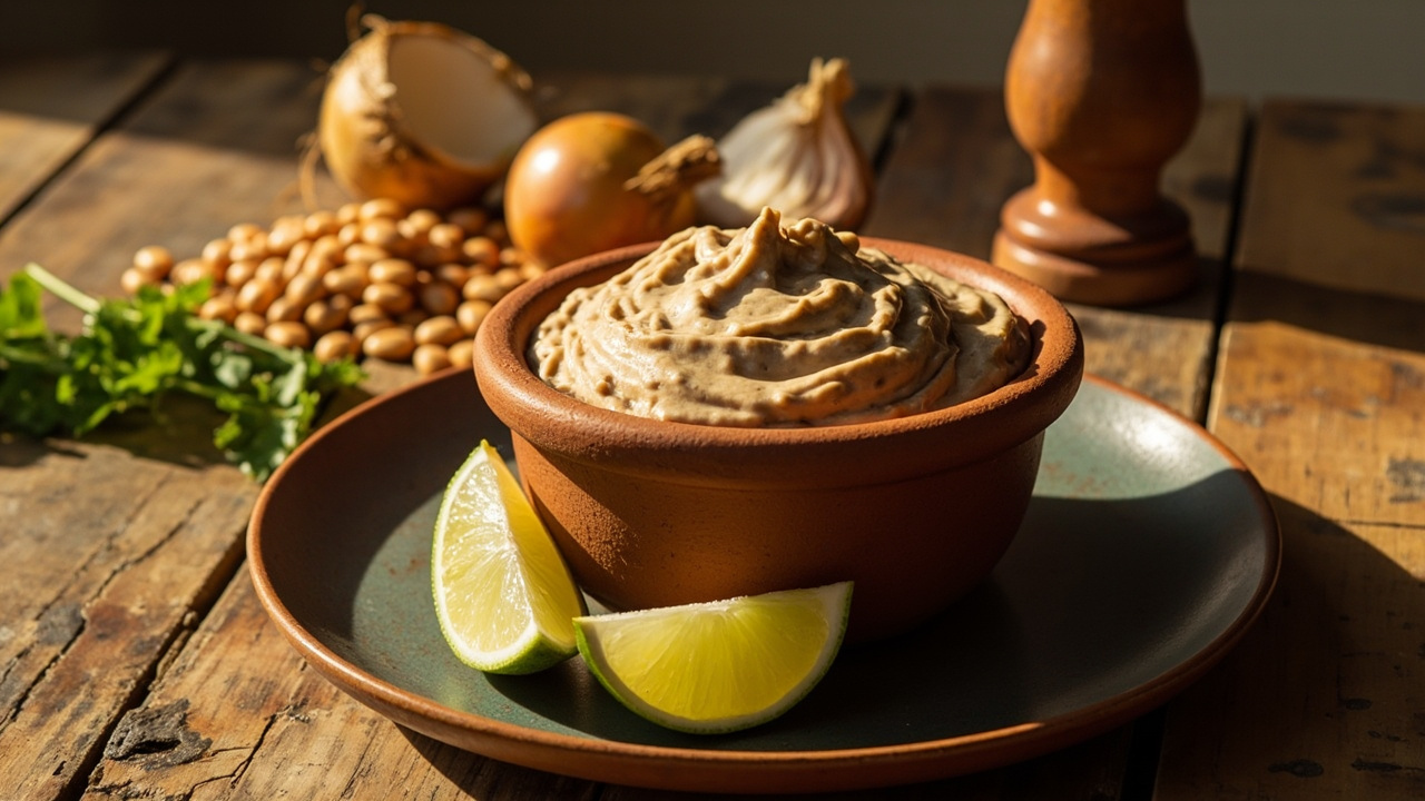 Smoky Pinto Bean Dip with Coconut, Lime and Black Pepper