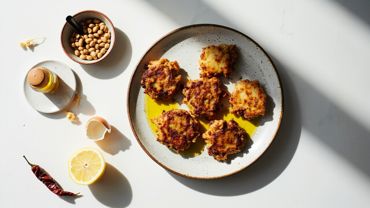 Smoky Pinto Bean Fritters with Lemon and Olive Oil