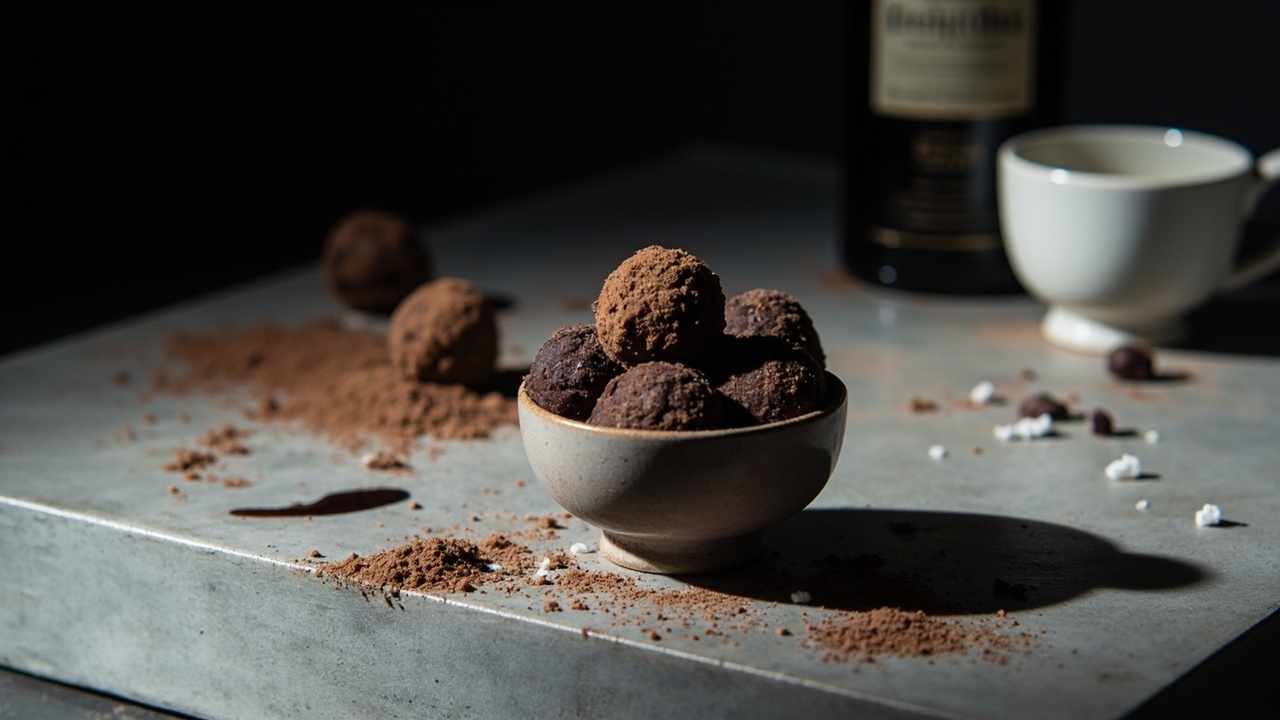 Smoky Stout Reduction Chocolate Truffles