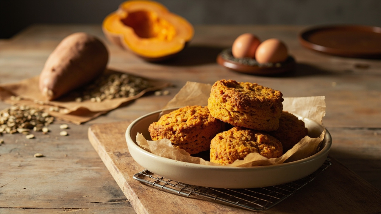 Smoky Sweet Potato & Butternut Crunch Biscuits
