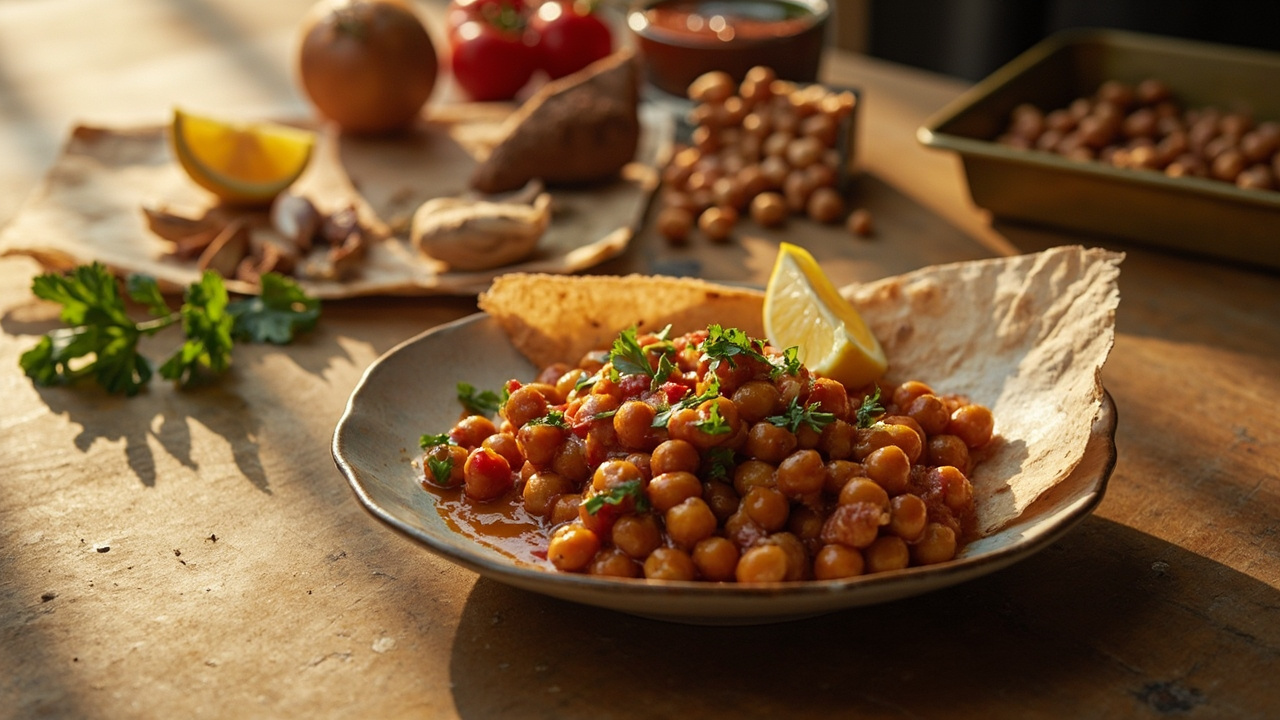 Smoky Tomato Chickpeas with Tahini Drizzle