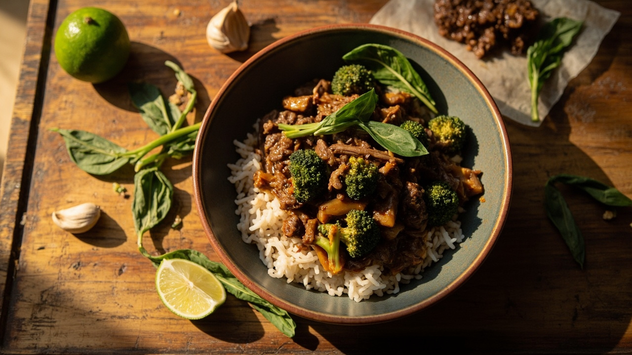 Somchai's Beef and Broccoli with Thai Basil