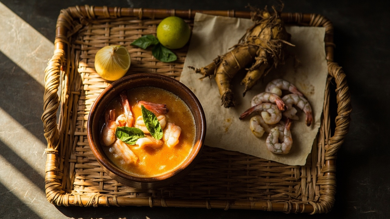 Somchai's Spicy Coconut Shrimp Soup