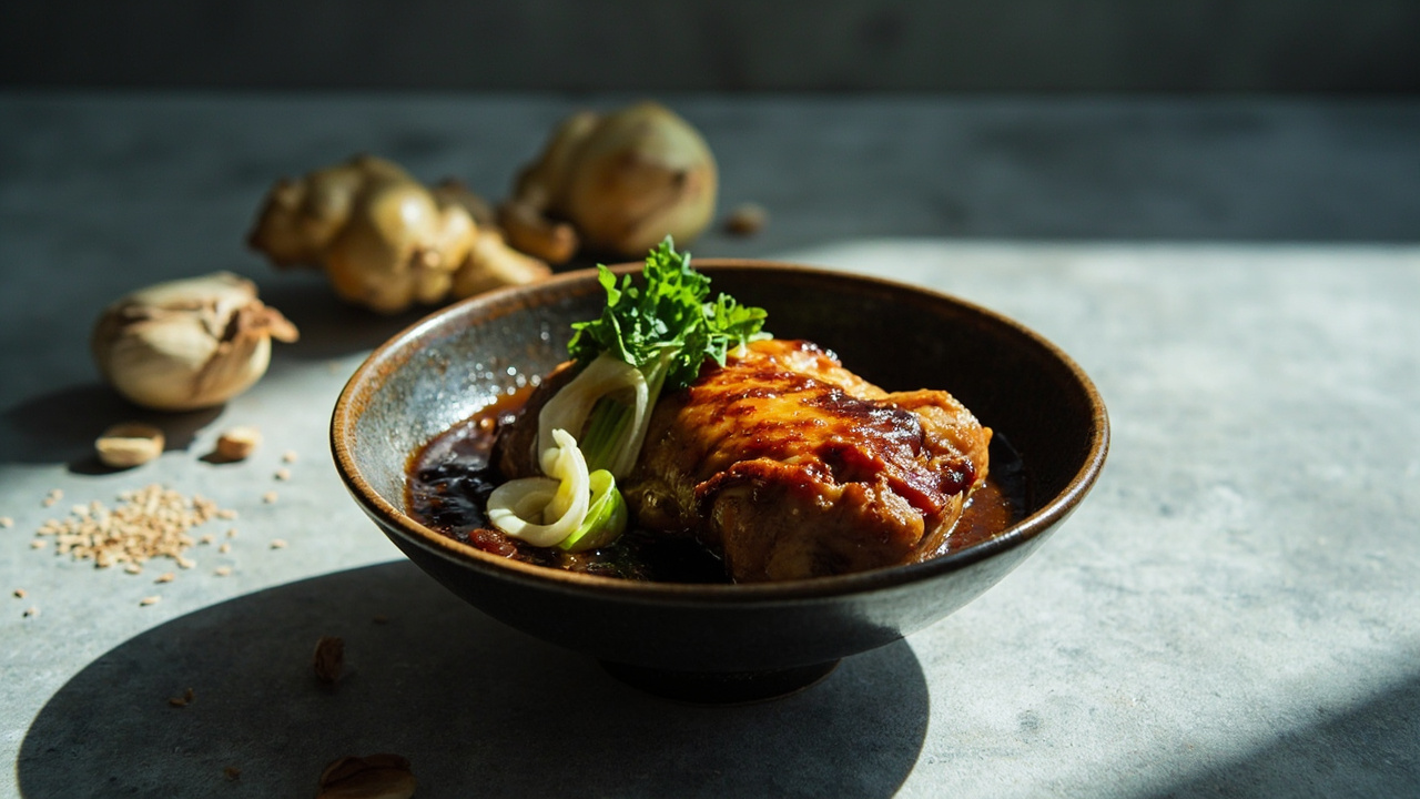 Soy‑Braised Chicken Thigh