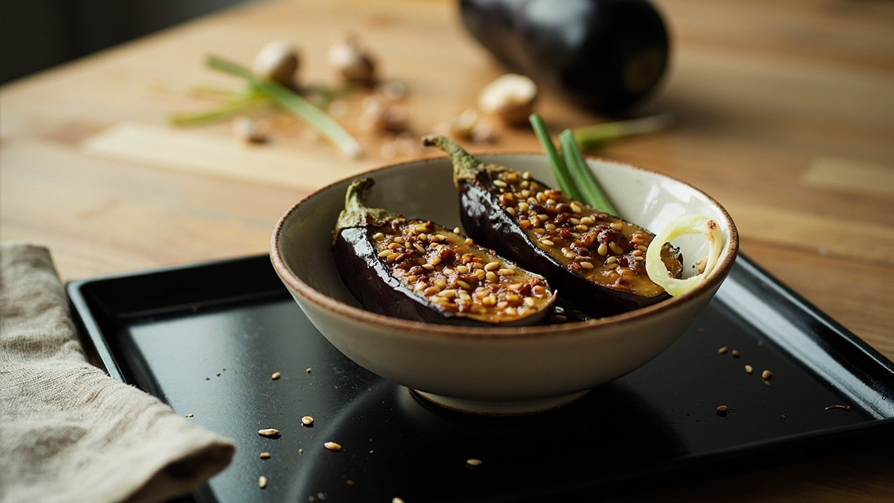 Soy-Glazed Eggplant with Sesame