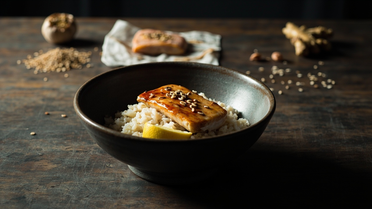 Soy‑Honey Glazed Cod