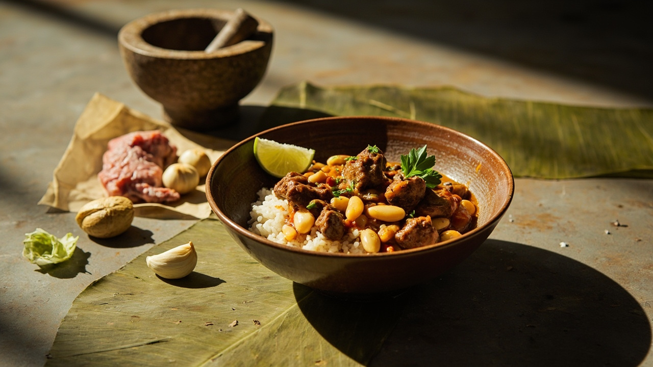 Spiced Beef and White Bean Coconut Stew