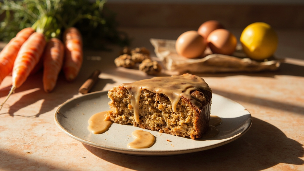 Spiced Carrot and Walnut Cake with Maple and Tahini