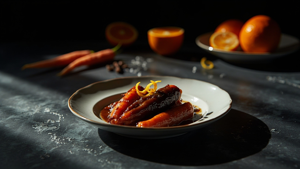Spiced Chocolate and Orange Roasted Carrots