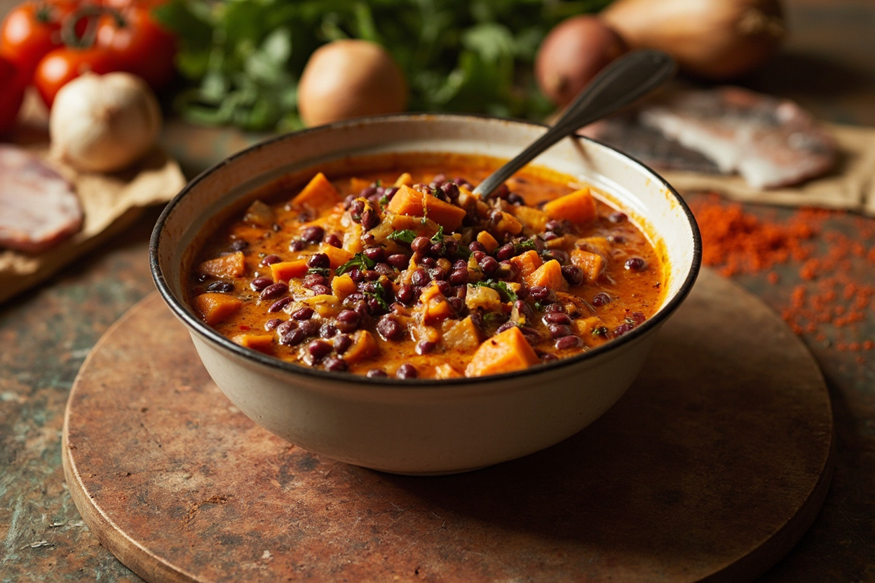 Spiced Lentil and Sweet Potato Pot