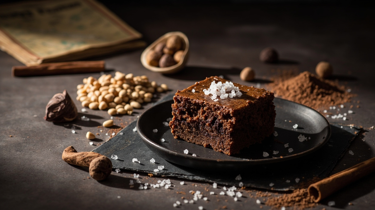 Spiced Pinto Bean Brownies with Smoked Sea Salt