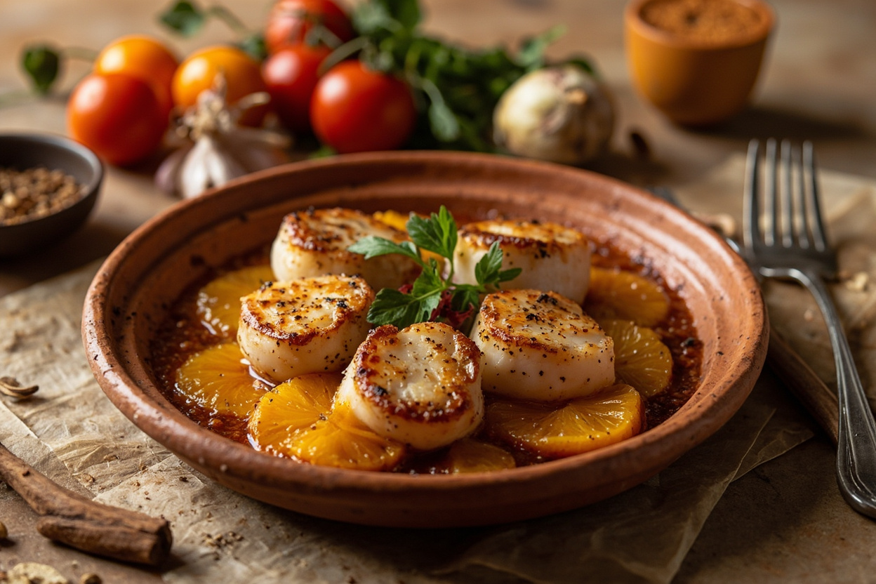 Spiced Scallops with Orange and Cumin