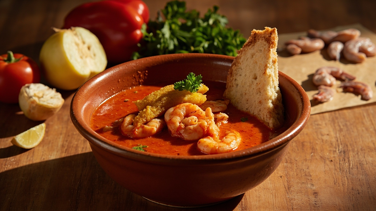 Spiced Shrimp in Tomato-Cayenne Broth