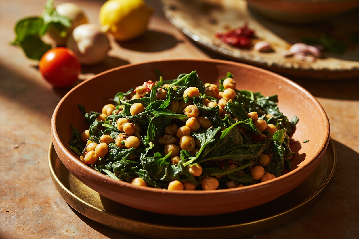 Spinach and Chickpea Stew with Cumin