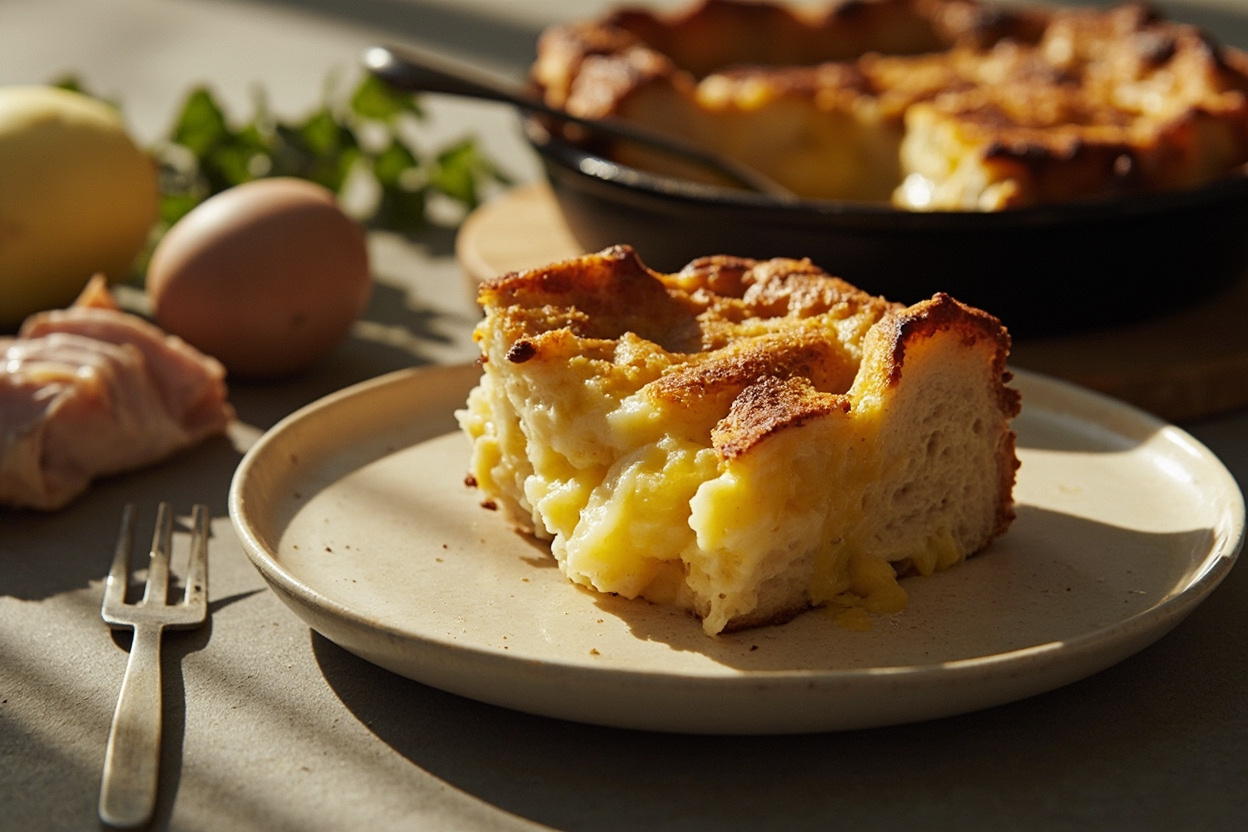 Stale Bread and Cheese Strata