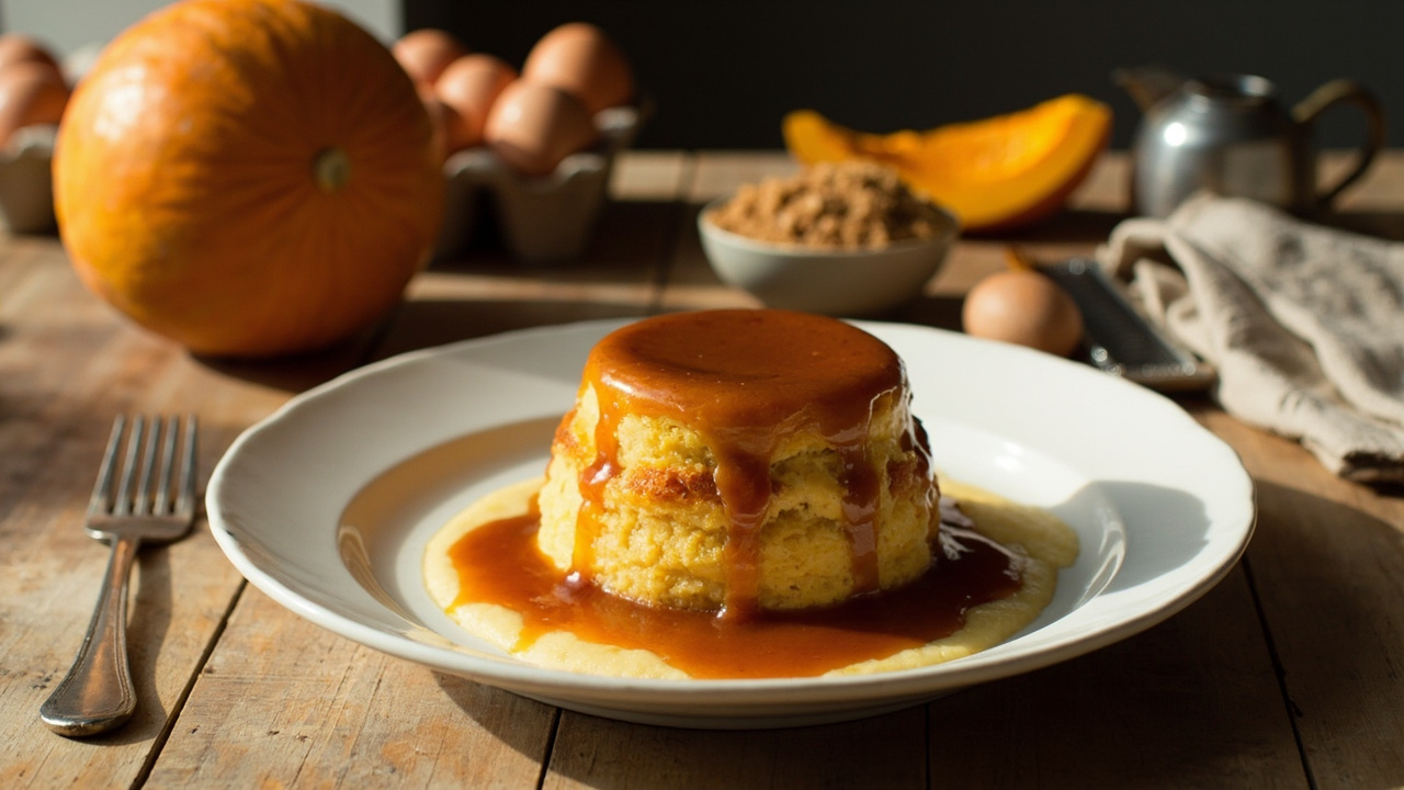 Steamed Butternut-Squash Sponge with Brown Sugar and Nutmeg