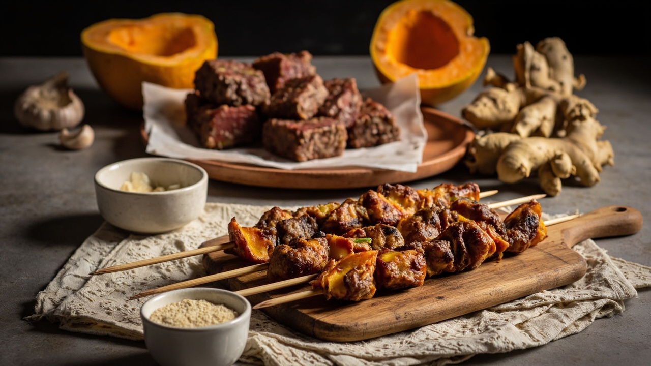 Suya Beef & Butternut Squash Skewer