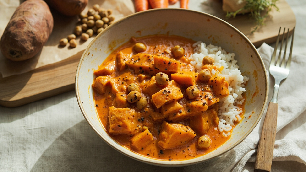 Sweet Potato and Chickpea Stew with Spices