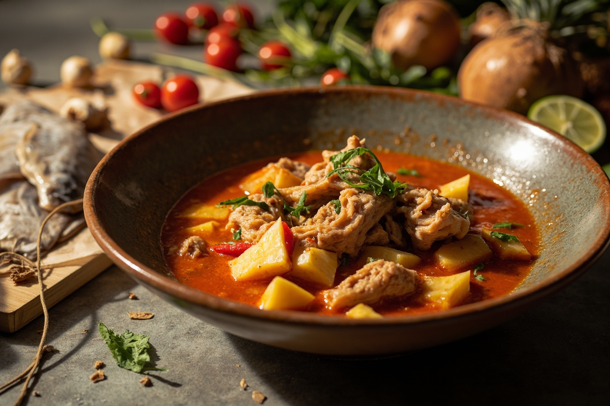 Sweet-Sour Pineapple and Tomato Trout Stew