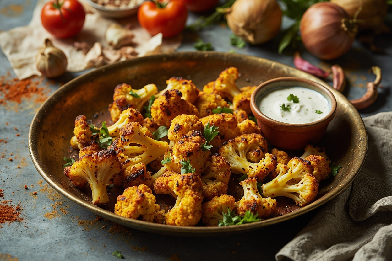 Tandoori Cauliflower Yogurt Traybake