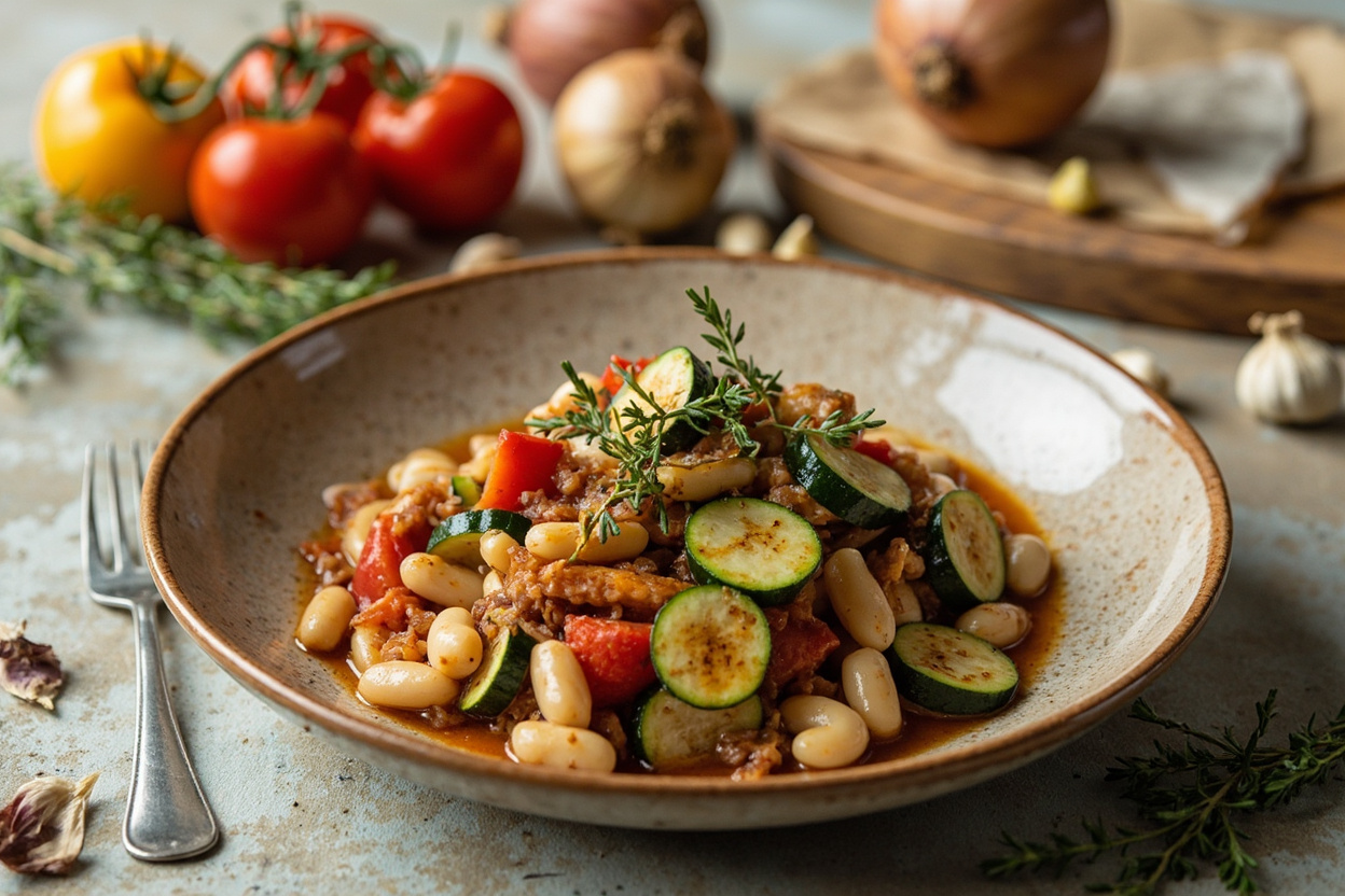 Thyme-Scented White Bean and Zucchini Ragout