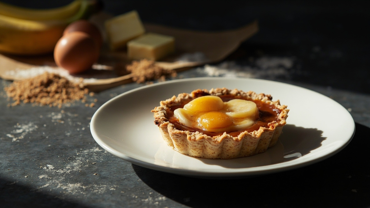 Toasted Almond and Coconut Banana Tarts