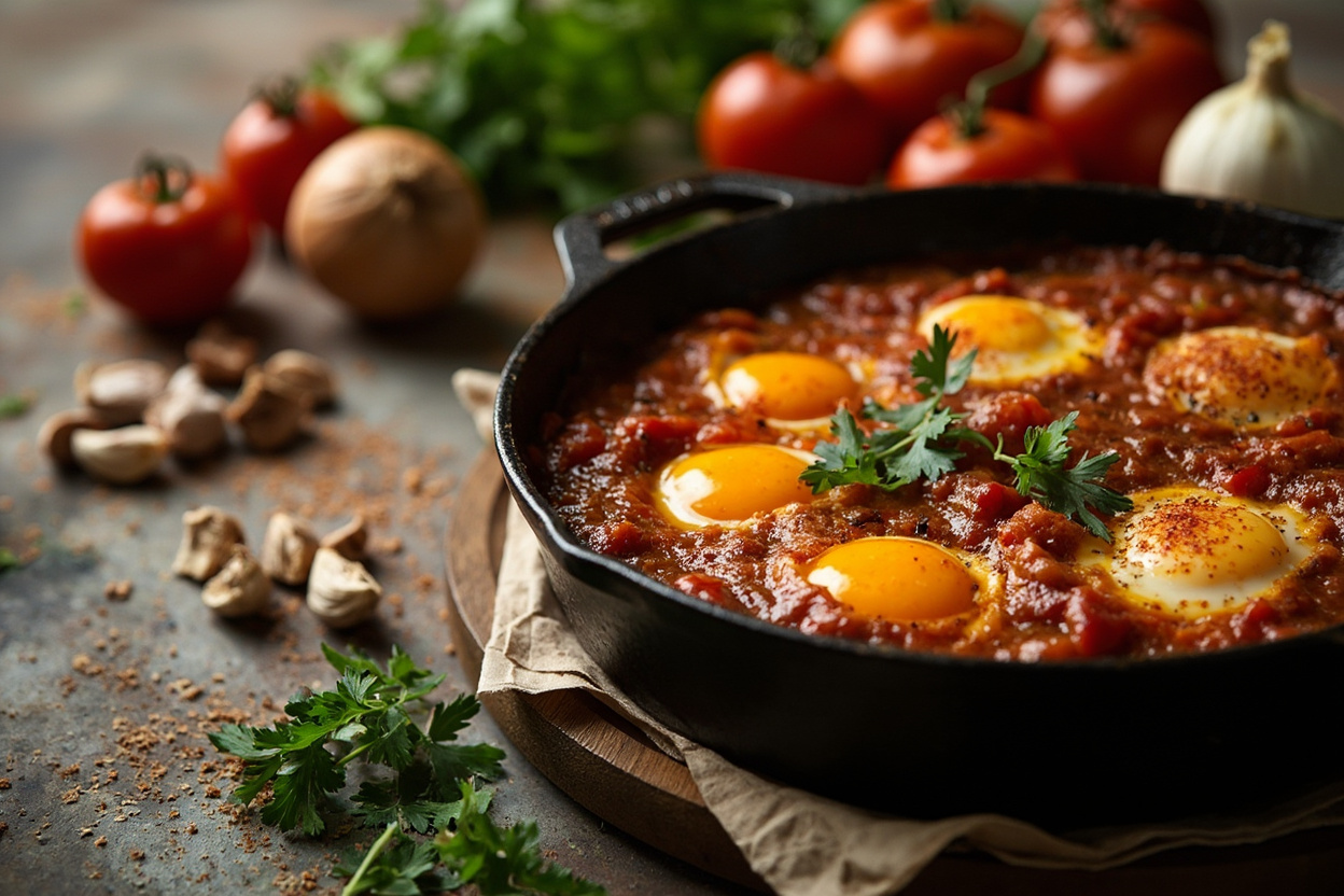 Tomato and Garlic Shakshuka