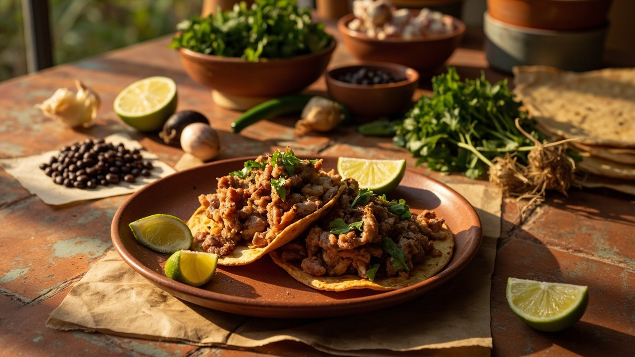 Tostadas de Atún con Frijoles Negros y Chile