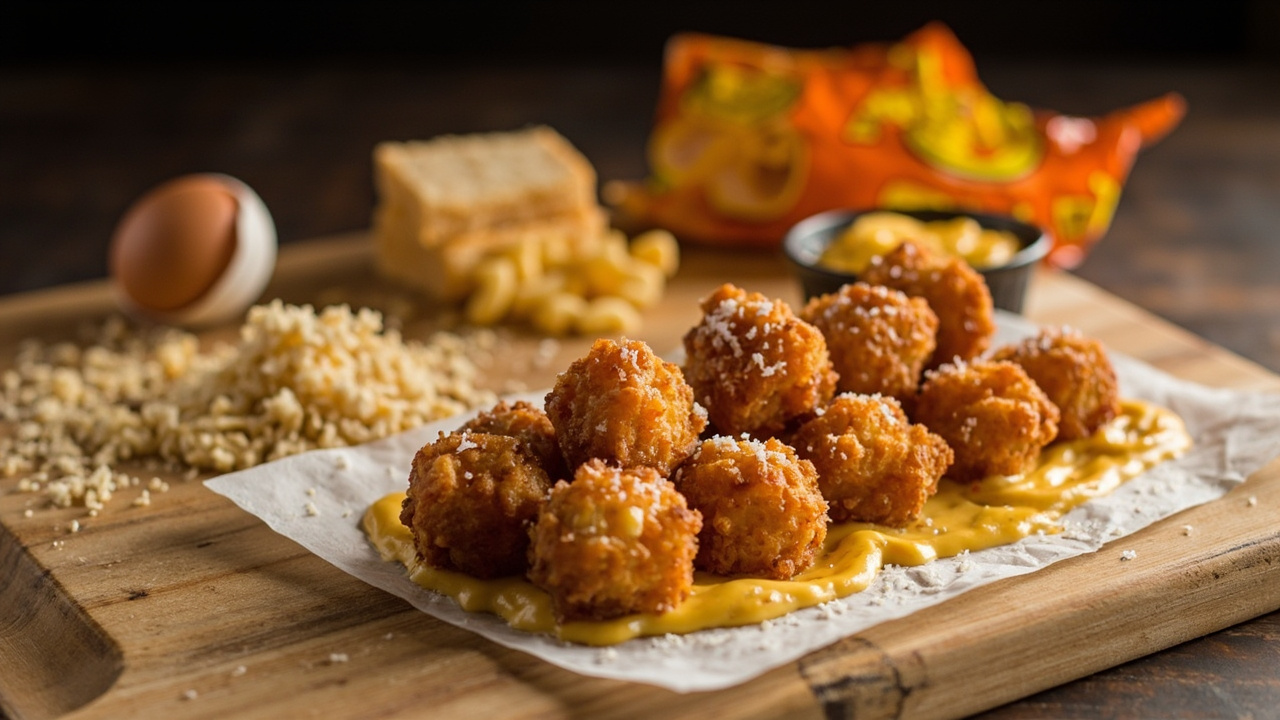 Trash Mac Bites with Smoked Paprika Aioli